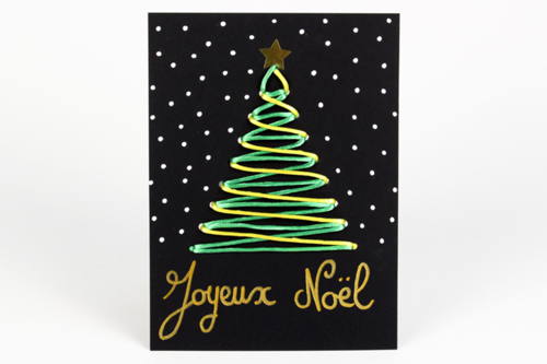Carte à broder sapin de Noël